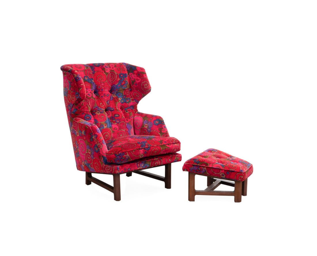 EDWARD WORMLEY LOUNGE CHAIR & OTTOMAN, MODEL 5761 (1 of 9)