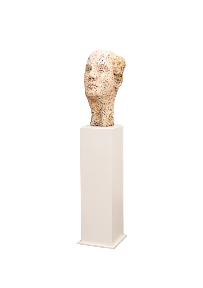 DEBRA FRITTS, TWO HEADS, LARGE CERAMIC SCULPTURE (1 of 10)
