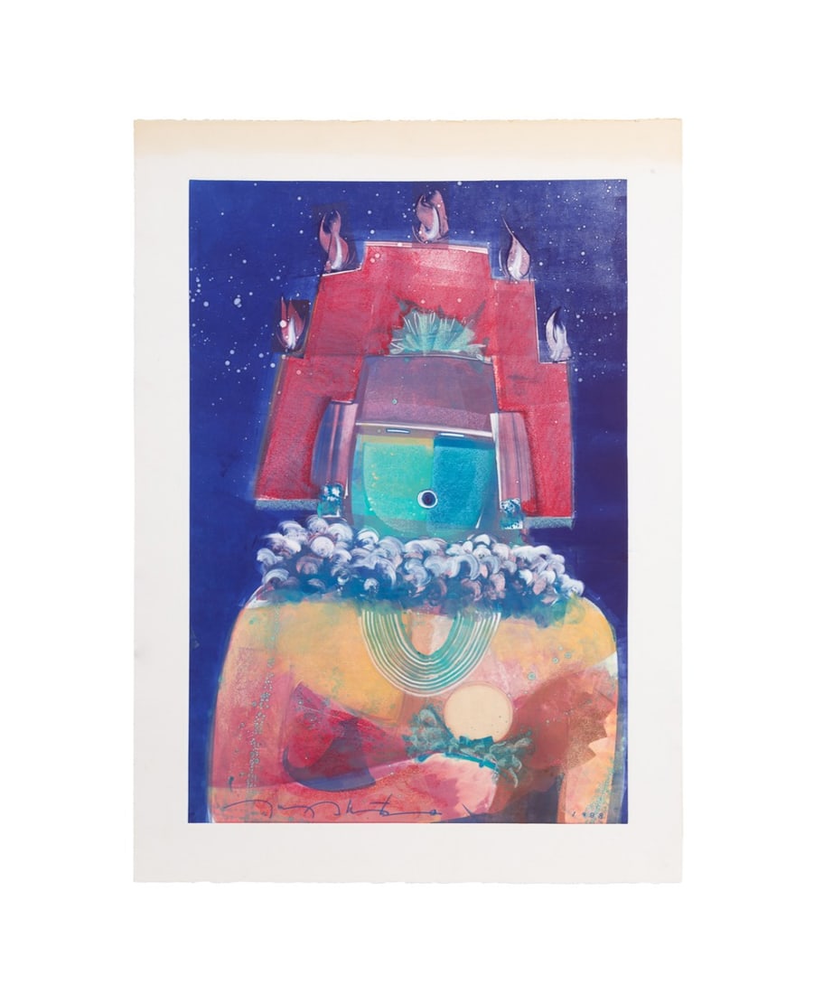 TONY ABEYTA, 'NIGHT KACHINA', 1988, MONOTYPE (1 of 12)
