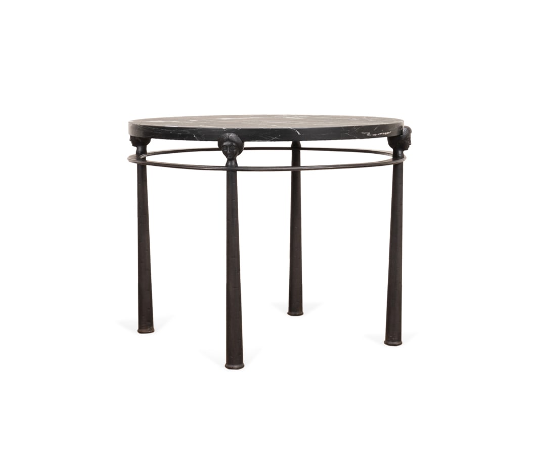 ALFONSO MARINA 'AMBROIX' MARBLE & IRON LAMP TABLE (1 of 8)