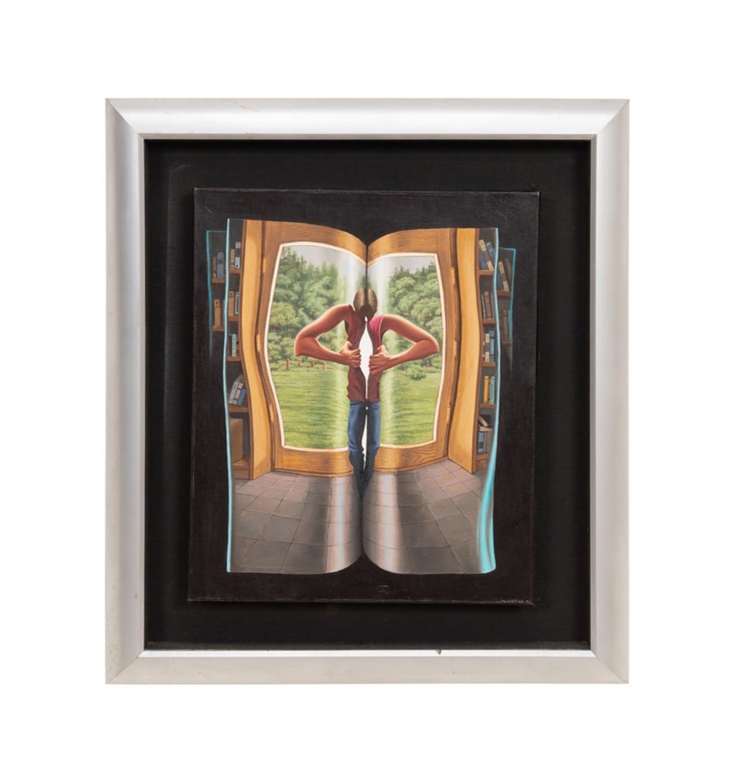 FERNANDO CASAS, FIGURE EMERGING FROM BOOK, 1992 (1 of 5)