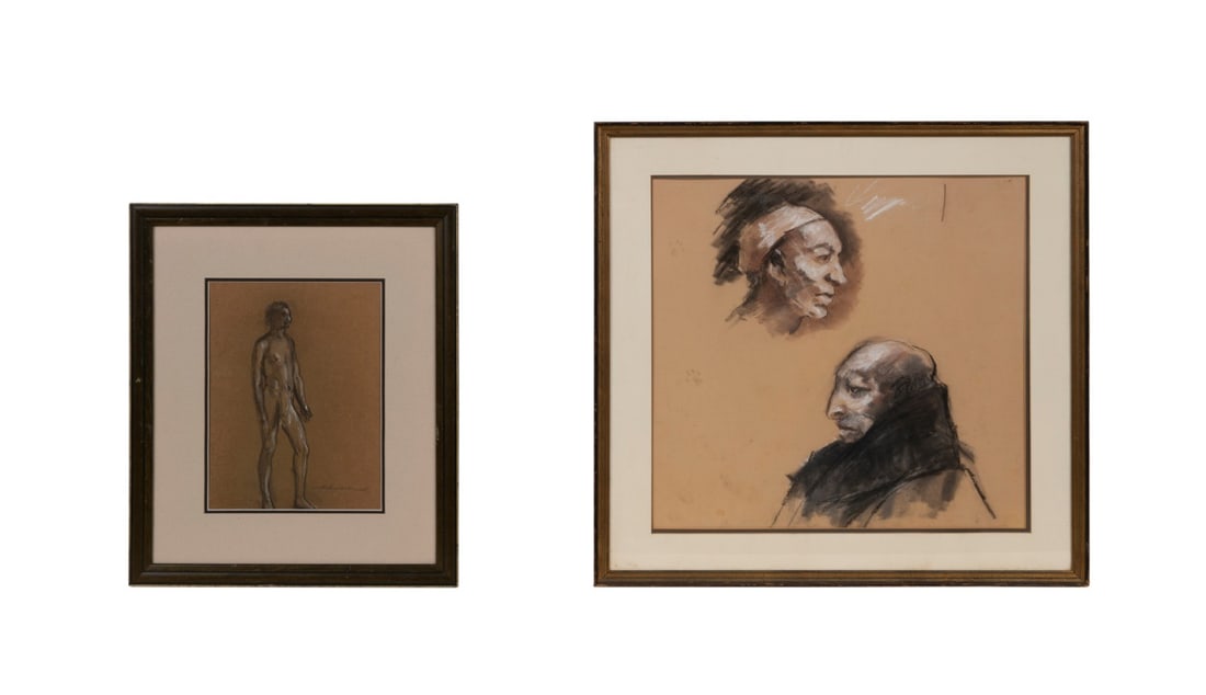 TWO MODERN DRAWINGS, ARTHUR B. DAVIES & BEN SMITH (1 of 8)