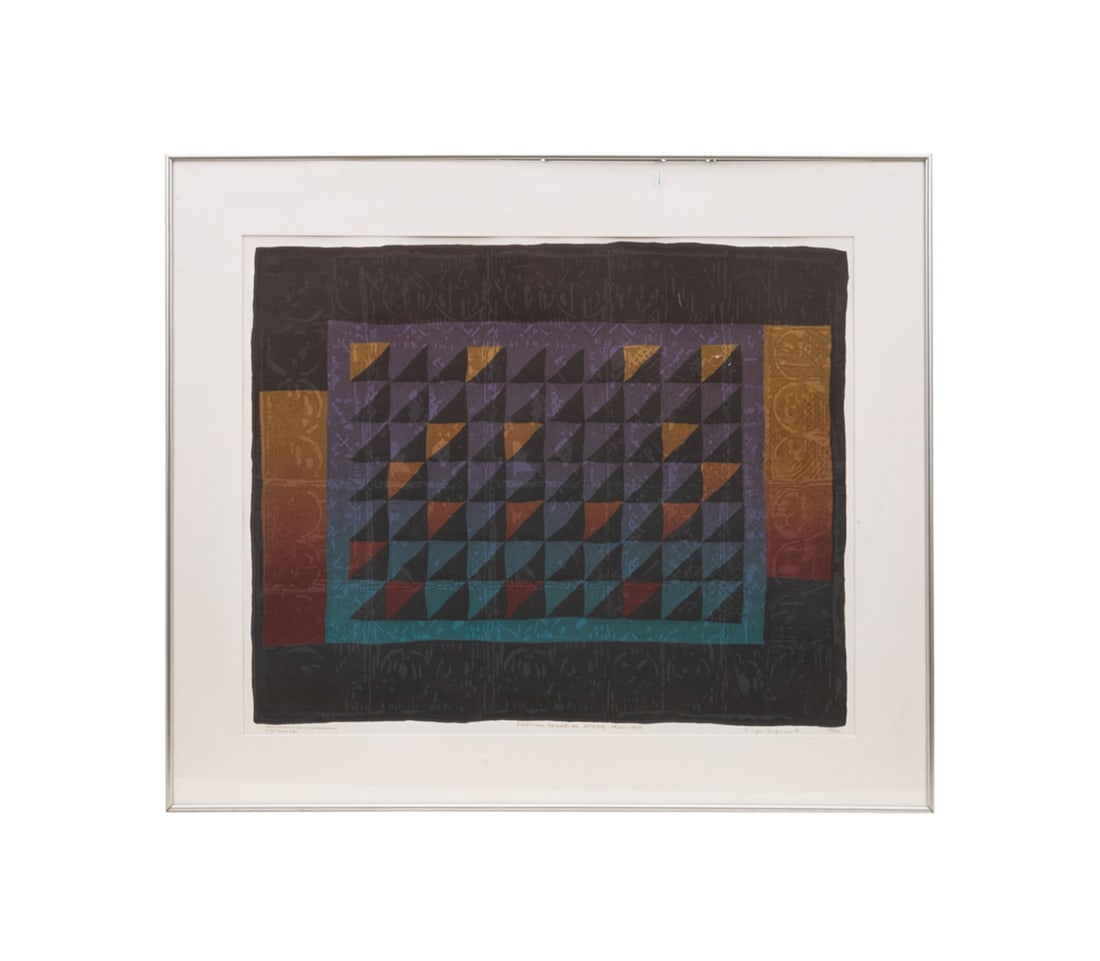 S. BERGMAN, 'DIAGONAL TRIANGLES', 1986, SILKSCREEN (1 of 7)