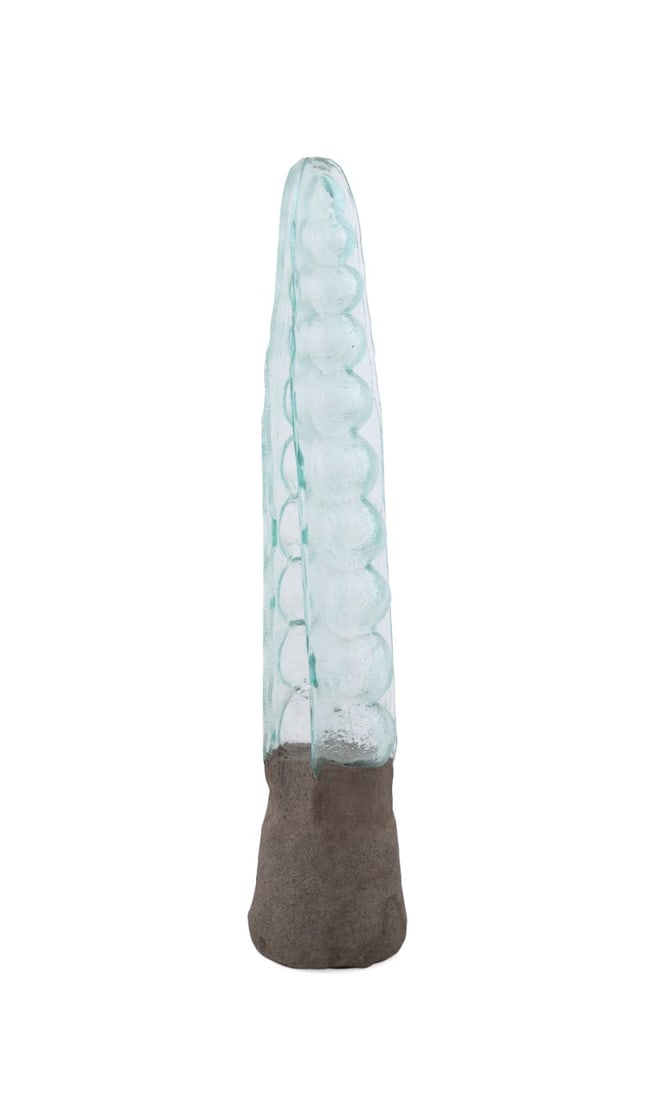COLORLESS ART GLASS SCULPTURE, 1997, SIGNED (1 of 8)