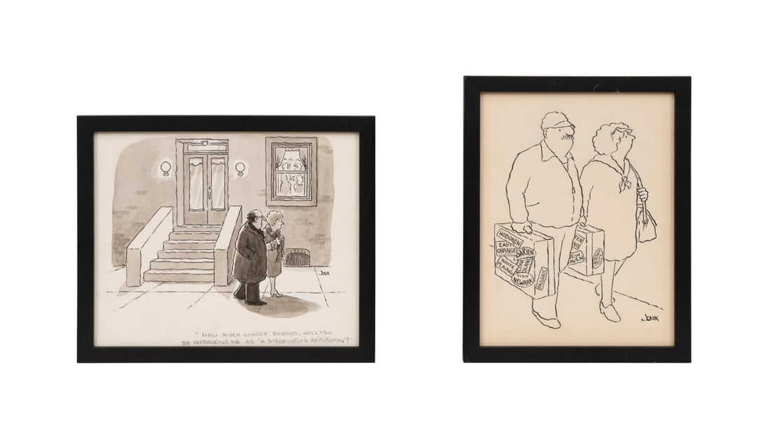 JOHN JONIK, TWO DRAWN CARTOONS FOR THE NEW YORKER (1 of 10)
