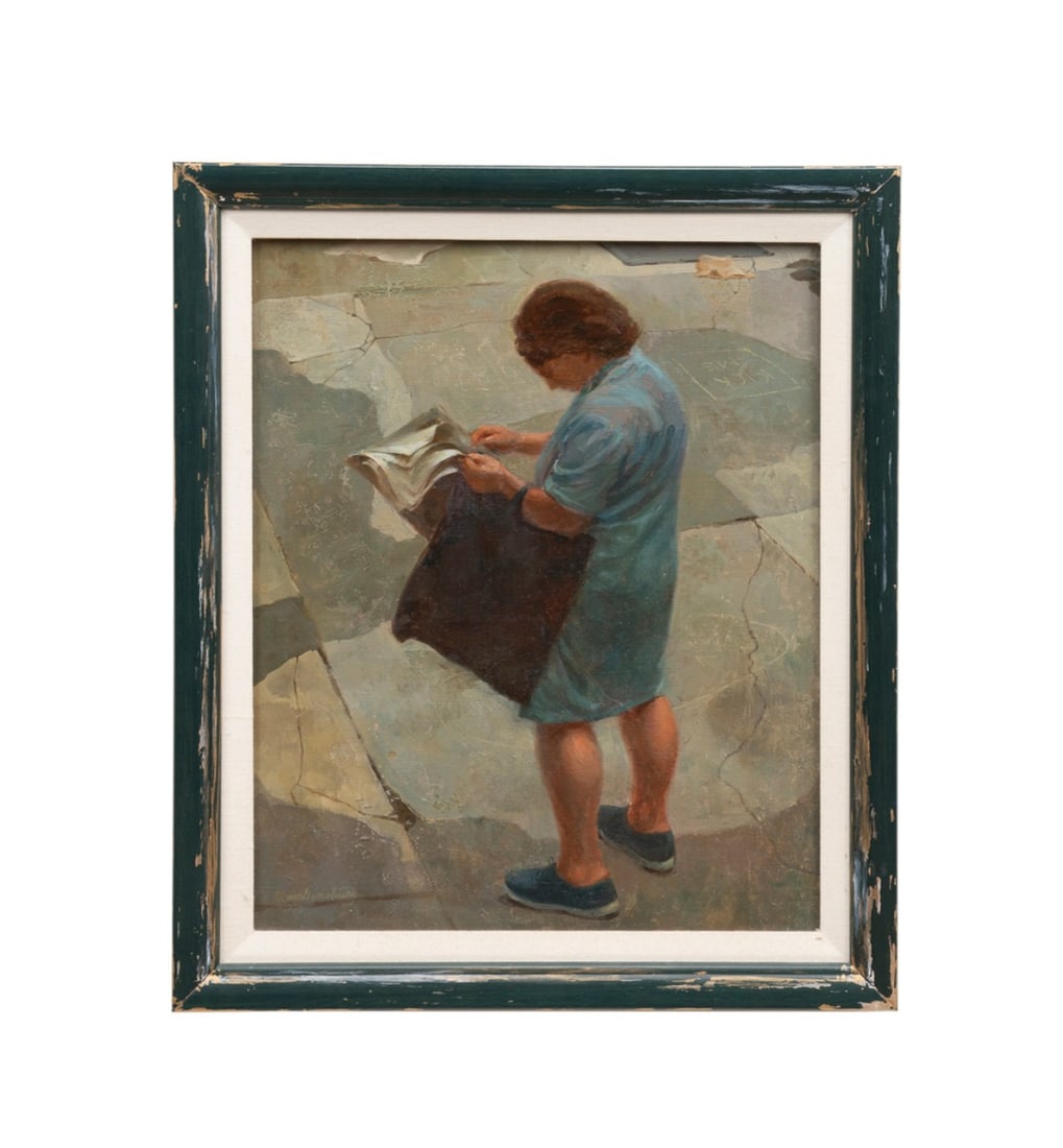 MAX GINSBURG, 'LOOKING', OIL ON CANVAS (1 of 6)