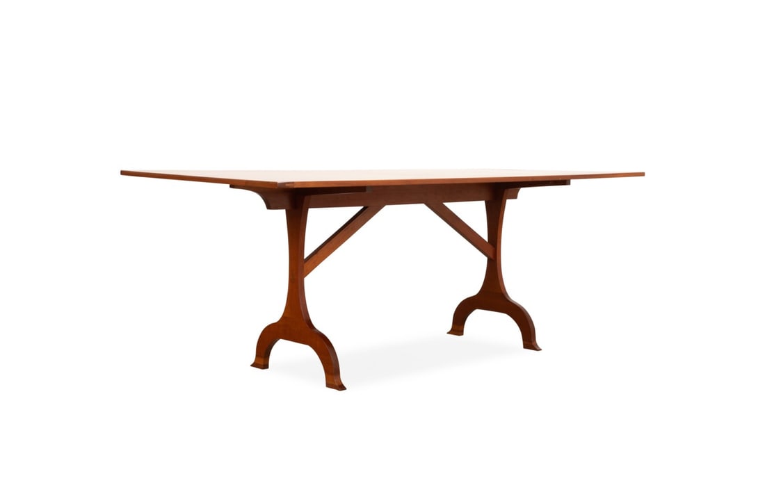 CUSTOM CHERRY SHAKER DINING TABLE, ATTR: LEDFORD (1 of 6)