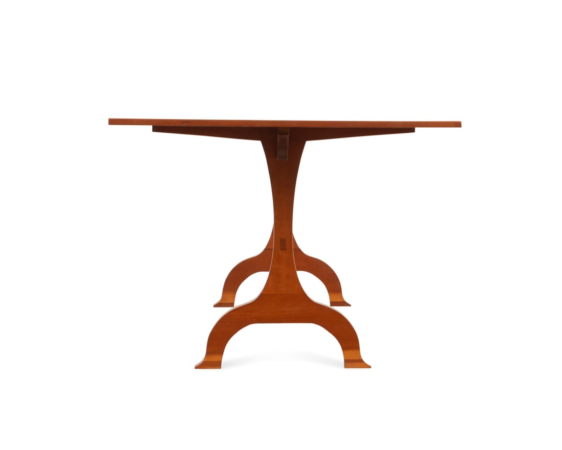 CUSTOM CHERRY SHAKER DINING TABLE, ATTR: LEDFORD - 5