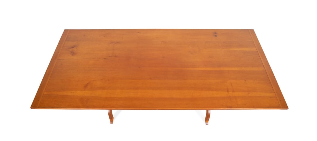 CUSTOM CHERRY SHAKER DINING TABLE, ATTR: LEDFORD - 6
