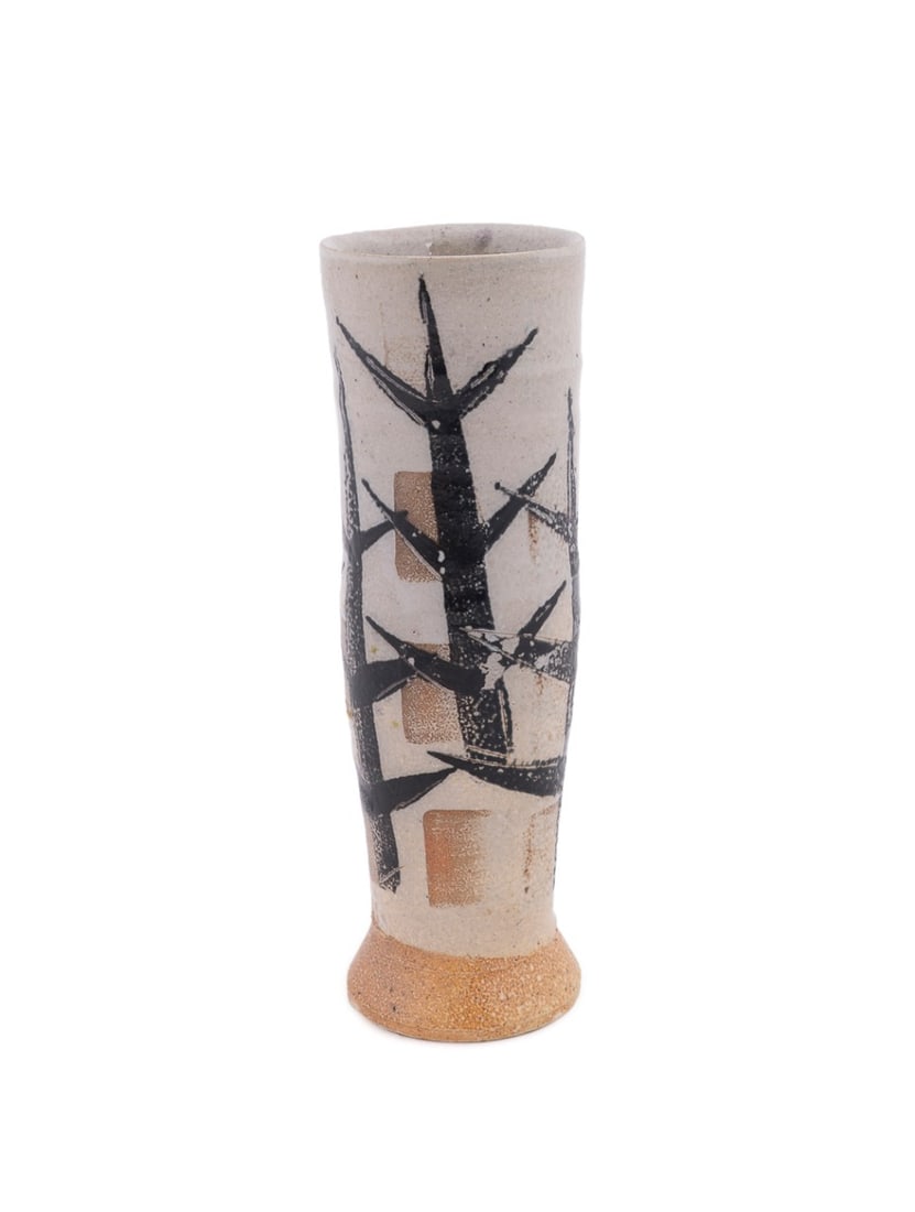 MICHAEL SIMON, TREE-PATTERNED STONEWARE TUMBLER (1 of 6)