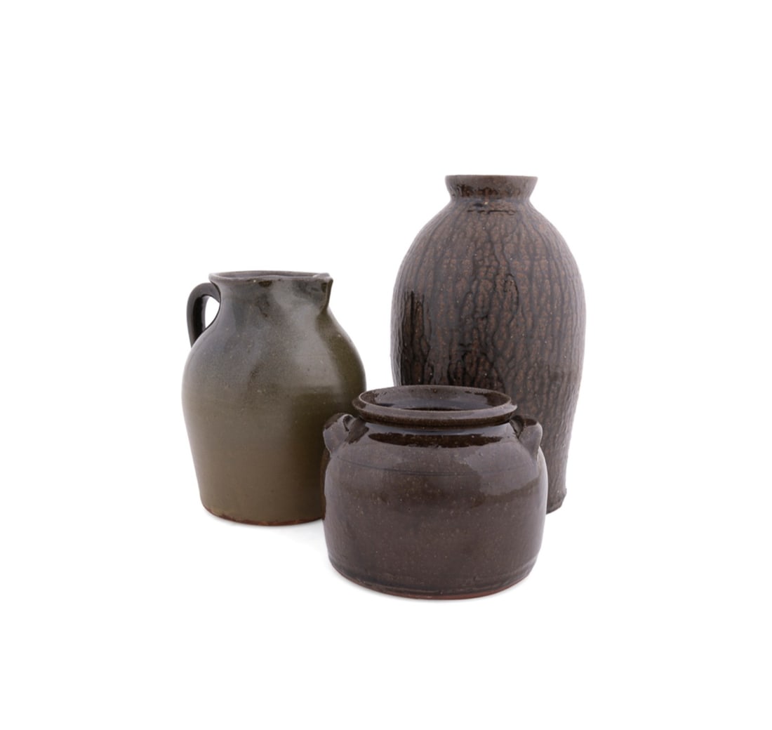 3 PCS SOUTHERN POTTERY, INCL. 2 LANIER MEADERS (1 of 8)