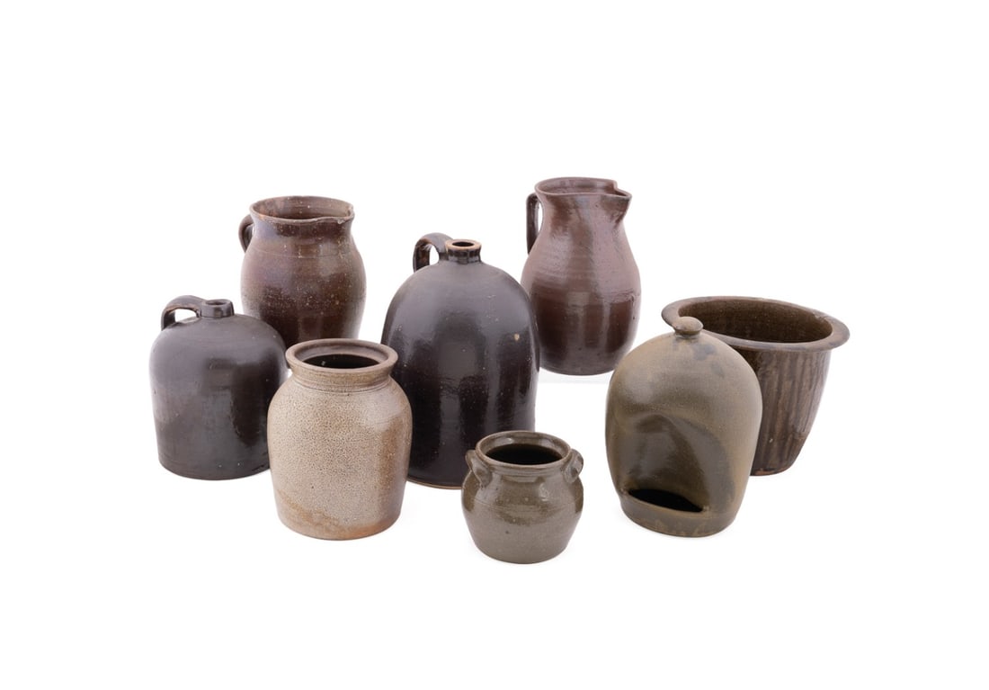EIGHT PIECES OF ASSORTED SOUTHERN FOLK POTTERY (1 of 20)