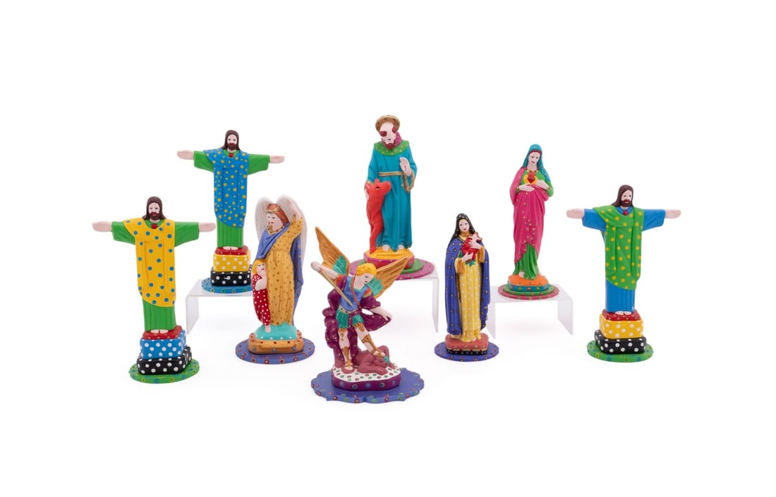 R. HORTA, 8 BRAZILIAN RELIGIOUS FOLK ART FIGURES (1 of 19)