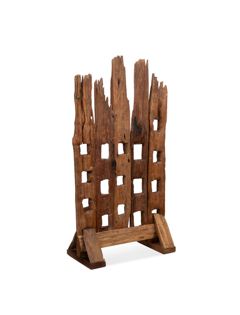 MID 20TH C. MODERN RUSTIC FENCE POST ROOM DIVIDER (1 of 5)