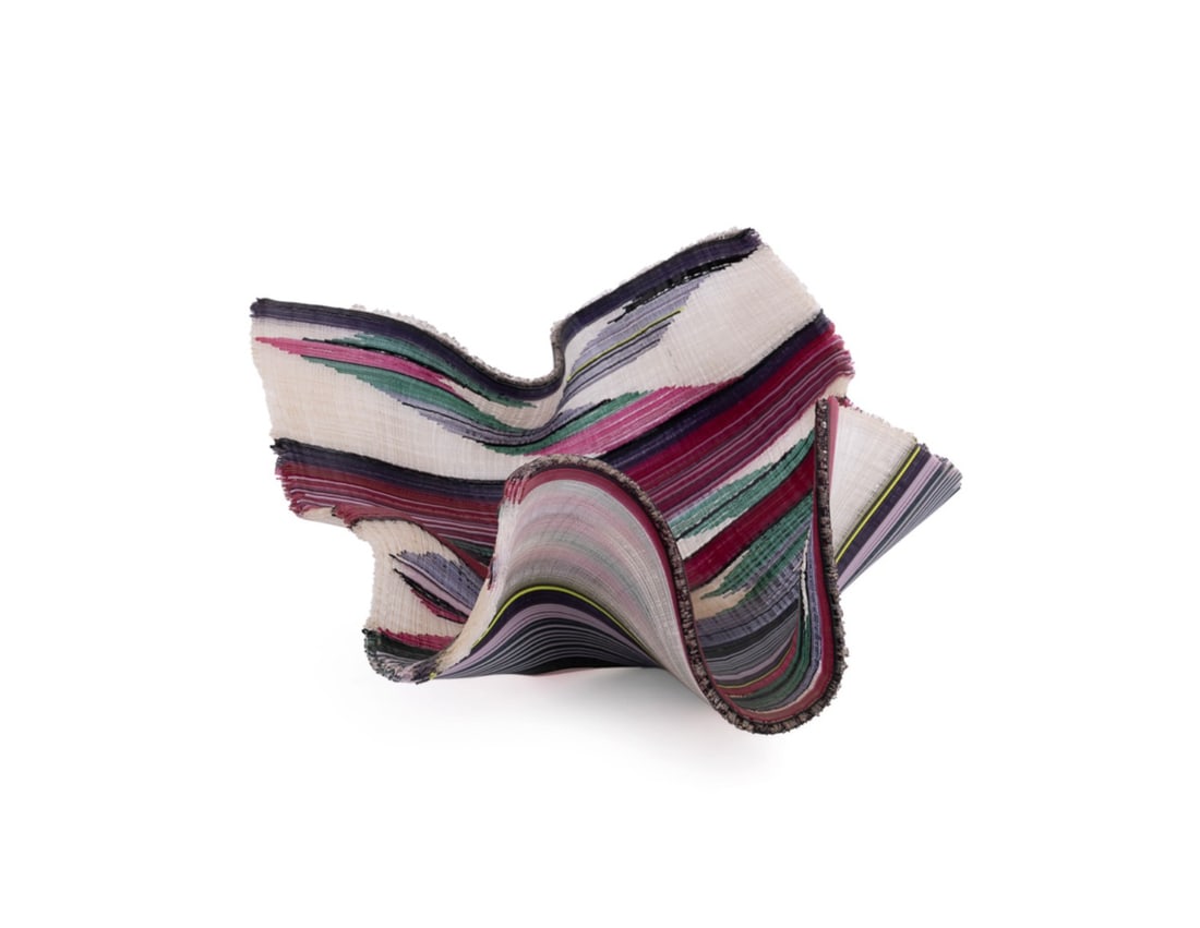 CAROLE PERRY, 'ST. PETERSBURG' TAPESTRY GLASS BOWL (1 of 8)