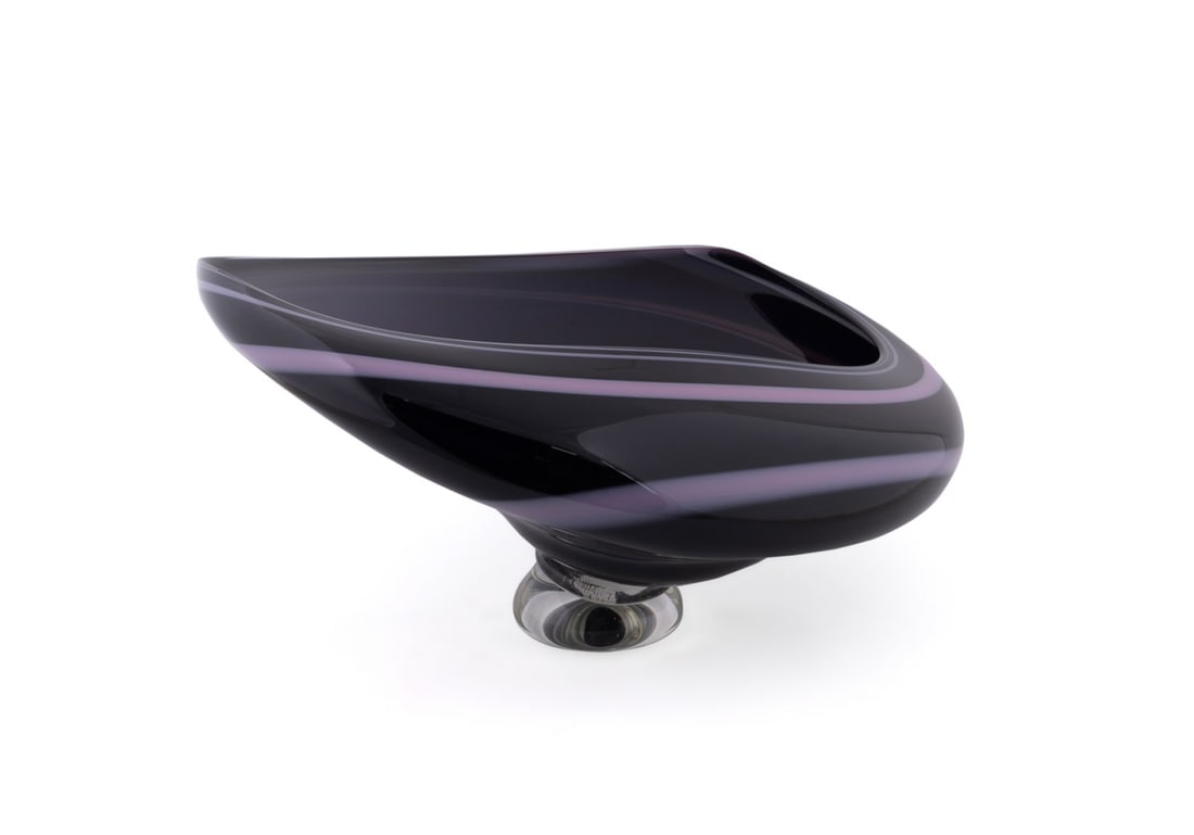 DAVID GOLDHAGEN 'BLACK FLYING POD' BLOWN GLASS (1 of 6)