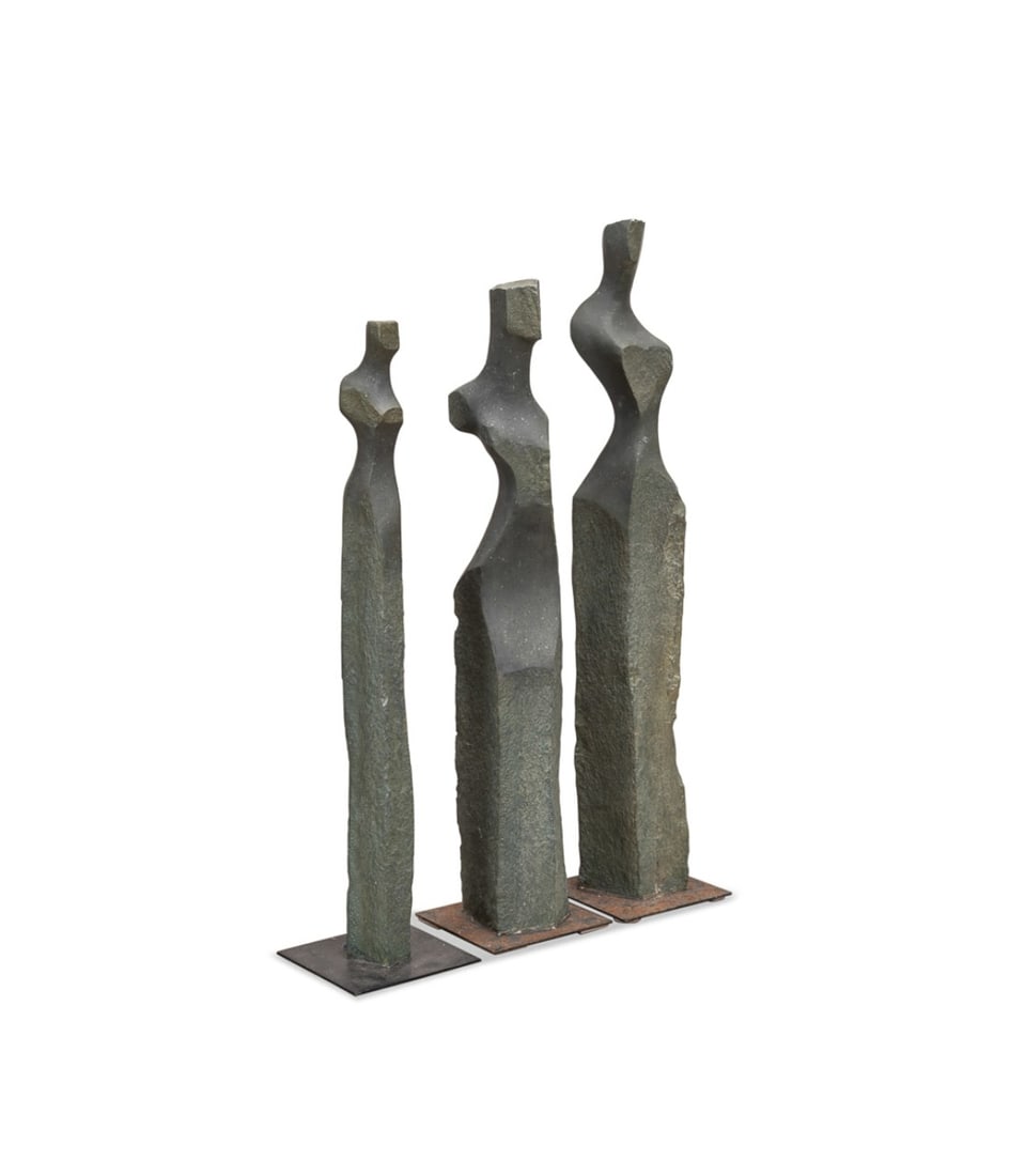 SET OF THREE ABSTRACTED FEMALE FORM SCULPTURES (1 of 8)