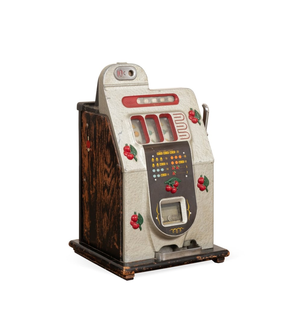 MILLS BLACK CHERRY BELL 10-CENT SLOT MACHINE (1 of 9)