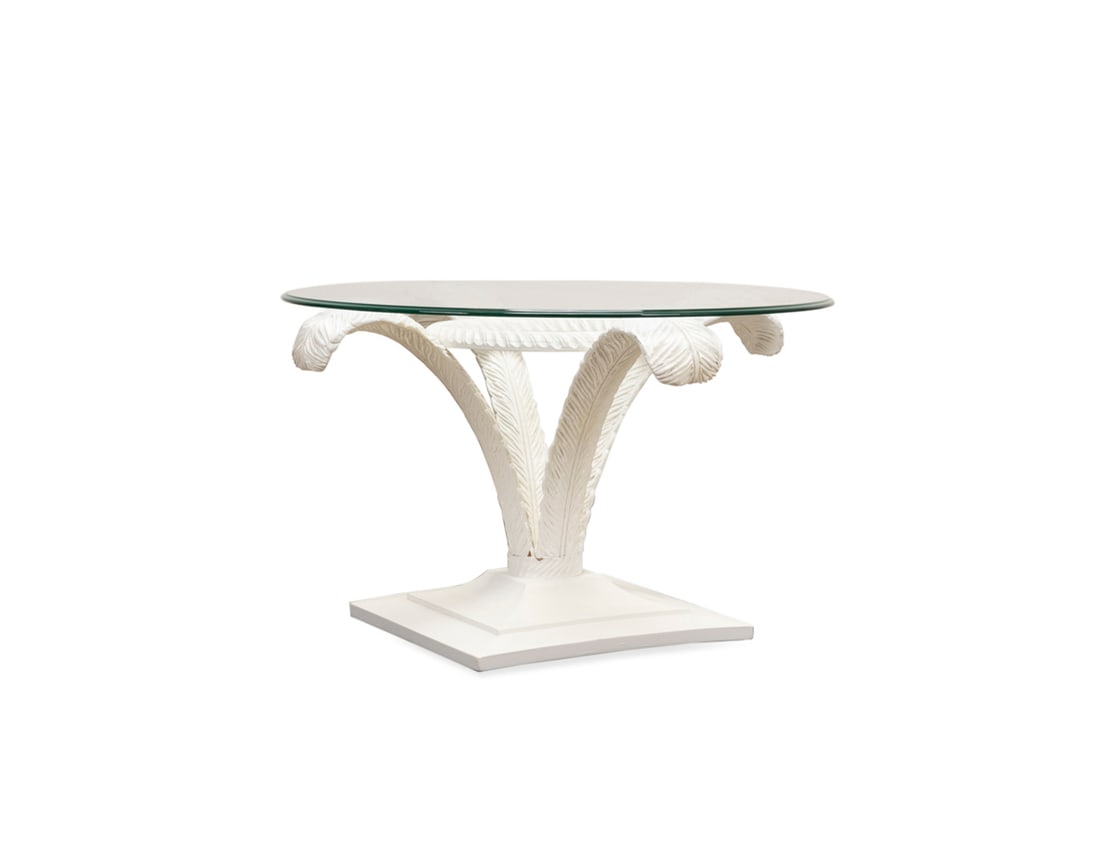 GROSFELD HOUSE PLUME GLASS TOP COFFEE TABLE (1 of 6)