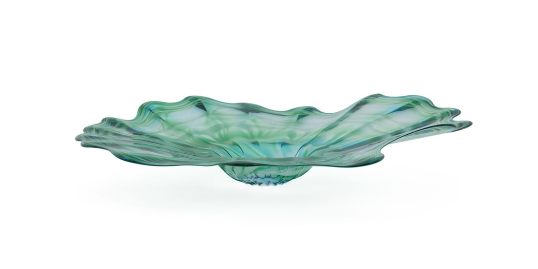 HERMAN LEONHARDT, 'SWAMP ART' GLASS CENTERPIECE (1 of 7)