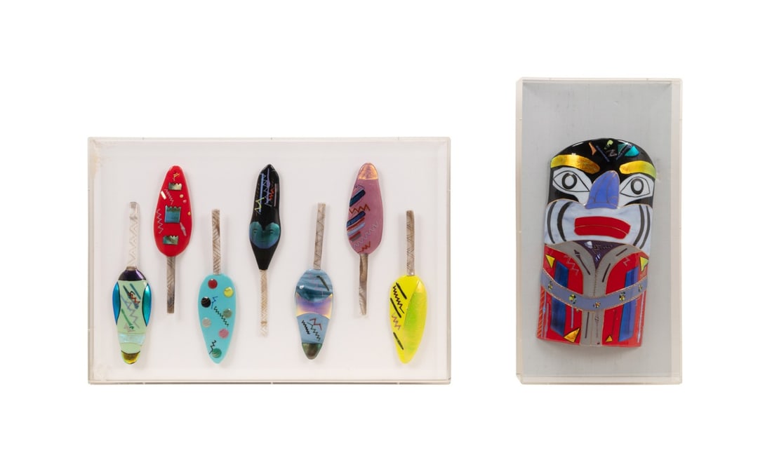 SHAWN ATHARI, TWO FUSED GLASS WORKS (1 of 6)
