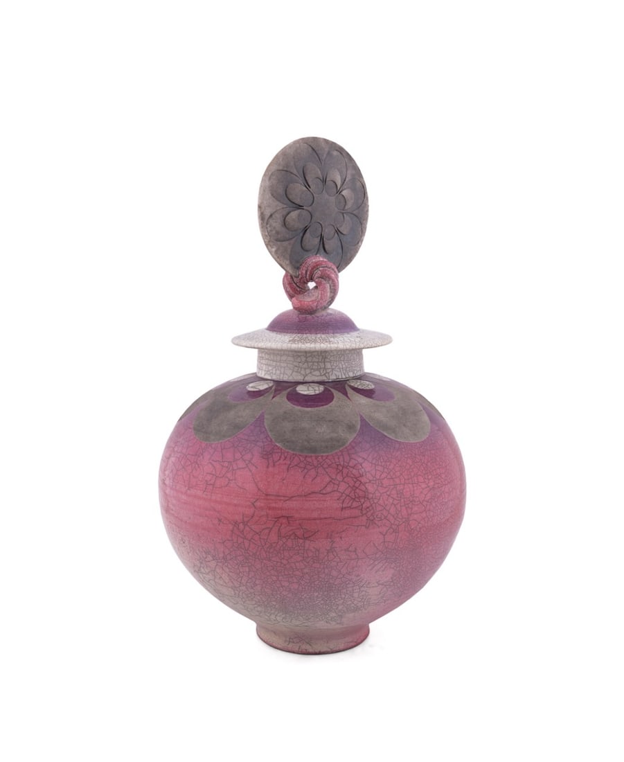 PHIL CHAPMAN, MODERN LIDDED STUDIO POTTERY VESSEL (1 of 9)