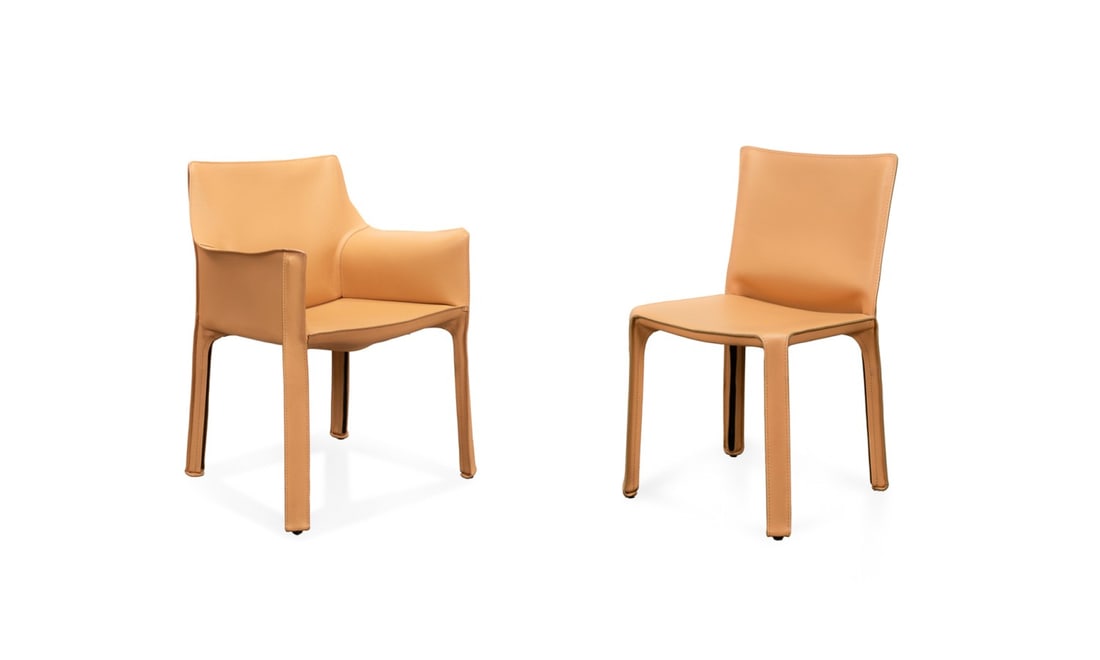 2 BELLINI + CASSINA NATURAL CAB SIDE & ARM CHAIRS (1 of 13)