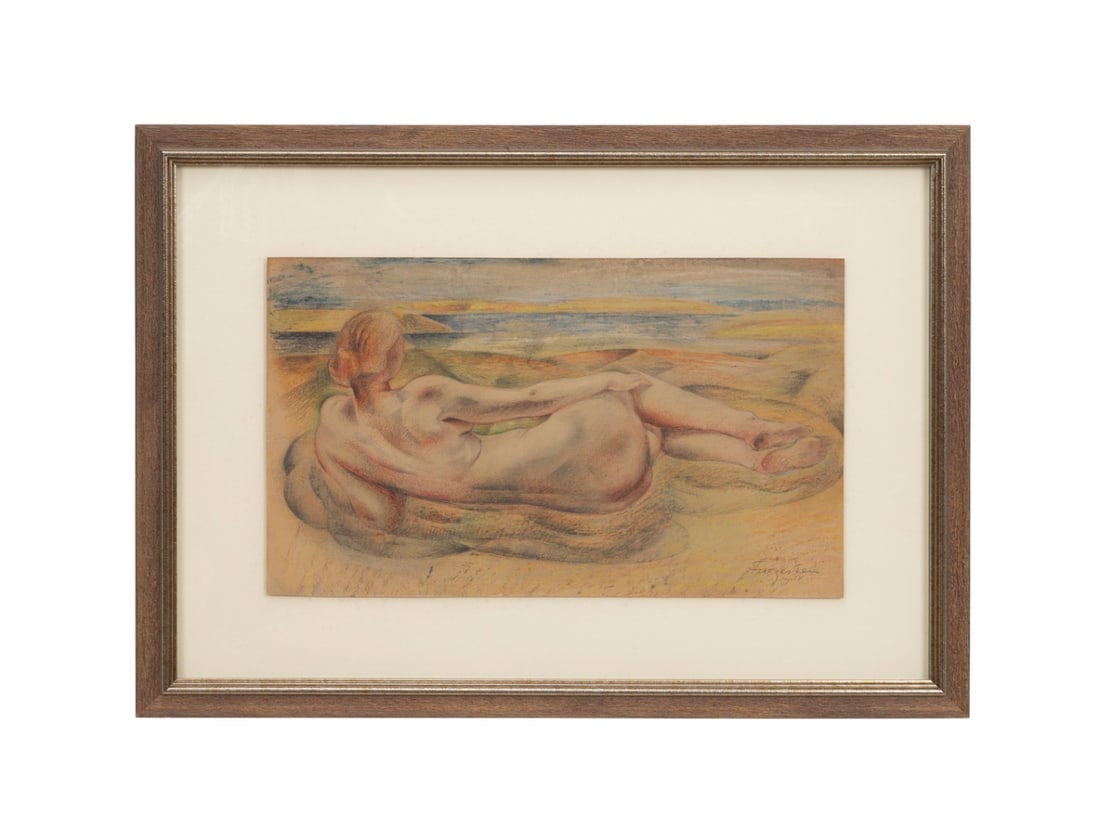 MICHEL FINGESTEN, RECLINING NUDE, 1924, PASTEL (1 of 8)