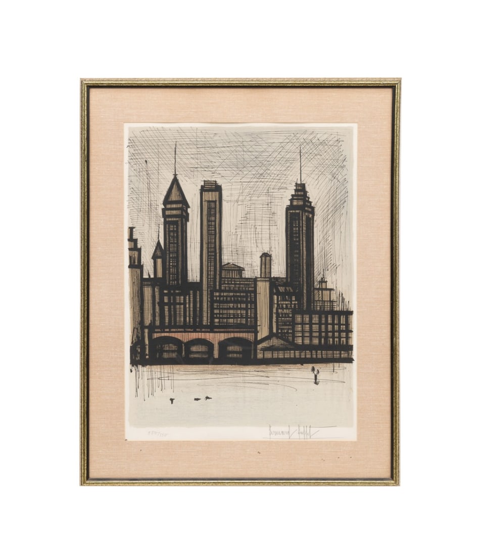 BERNARD BUFFET, 'NEW YORK' LITHOGRAPH, 1967 (1 of 7)