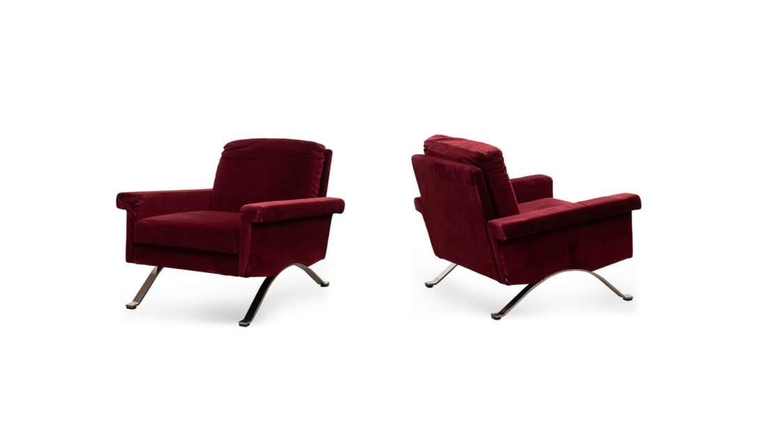 PAIR, ICO PARISI FOR CASSINA '875' LOUNGE CHAIRS (1 of 12)
