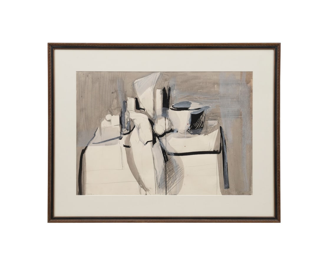 ISABELLE MELCHIOR, ABSTRACT STILL LIFE 1982, W/C (1 of 5)