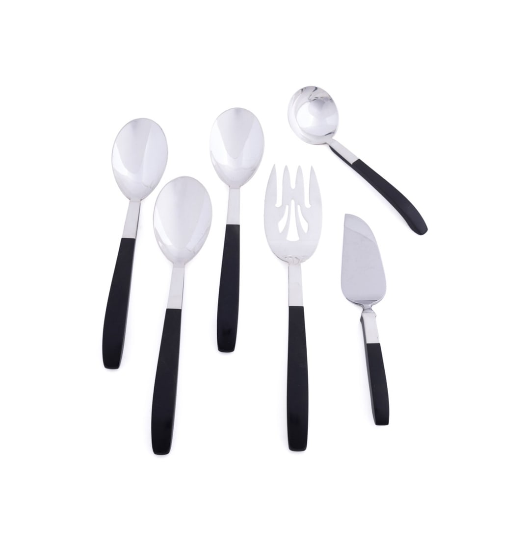 LUNT, 'CONTRAST' SILVER FLATWARE FOR 8 - 13