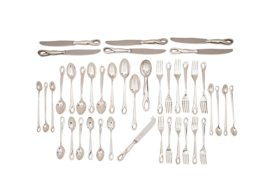 PERETTI FOR TIFFANY & CO., 'PADOVA' FLATWARE FOR 6 (1 of 17)