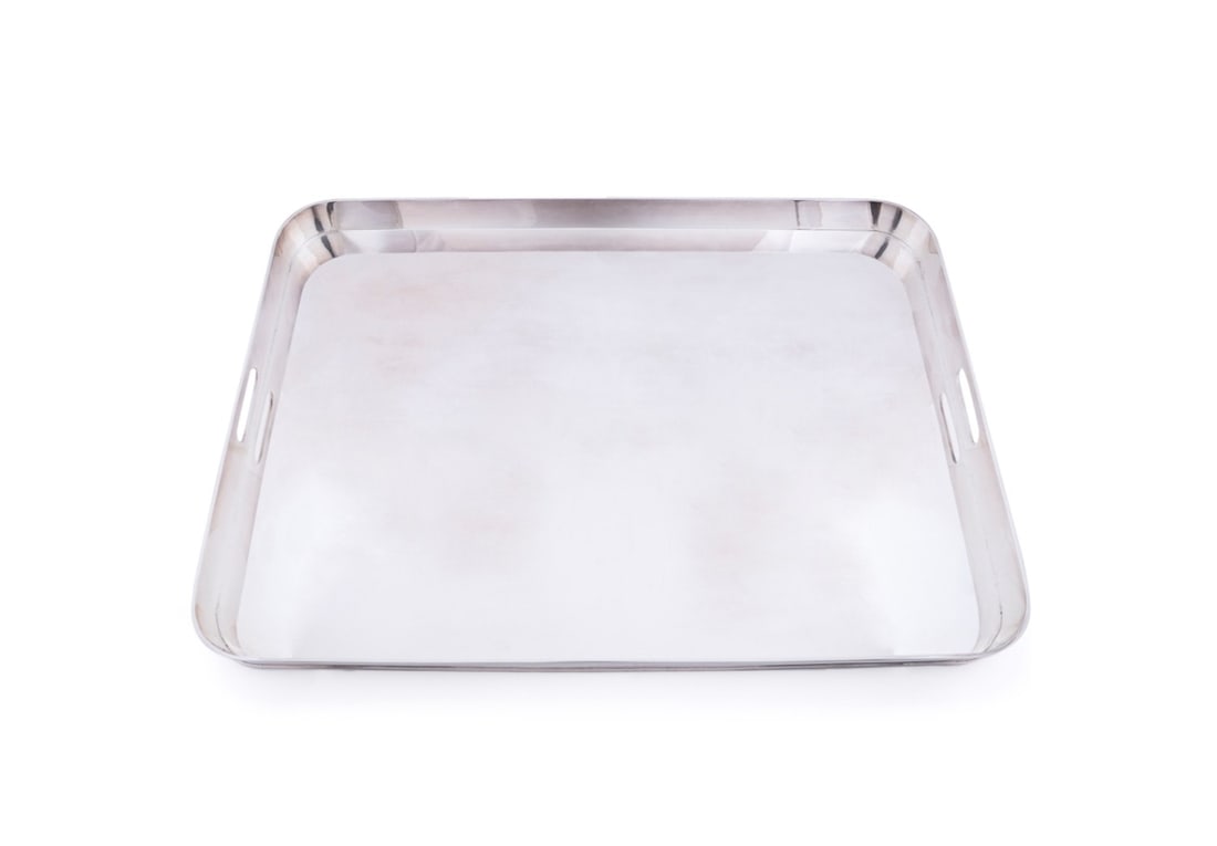PAMPALONI LARGE STERLING SILVER FOOTED TRAY (1 of 13)