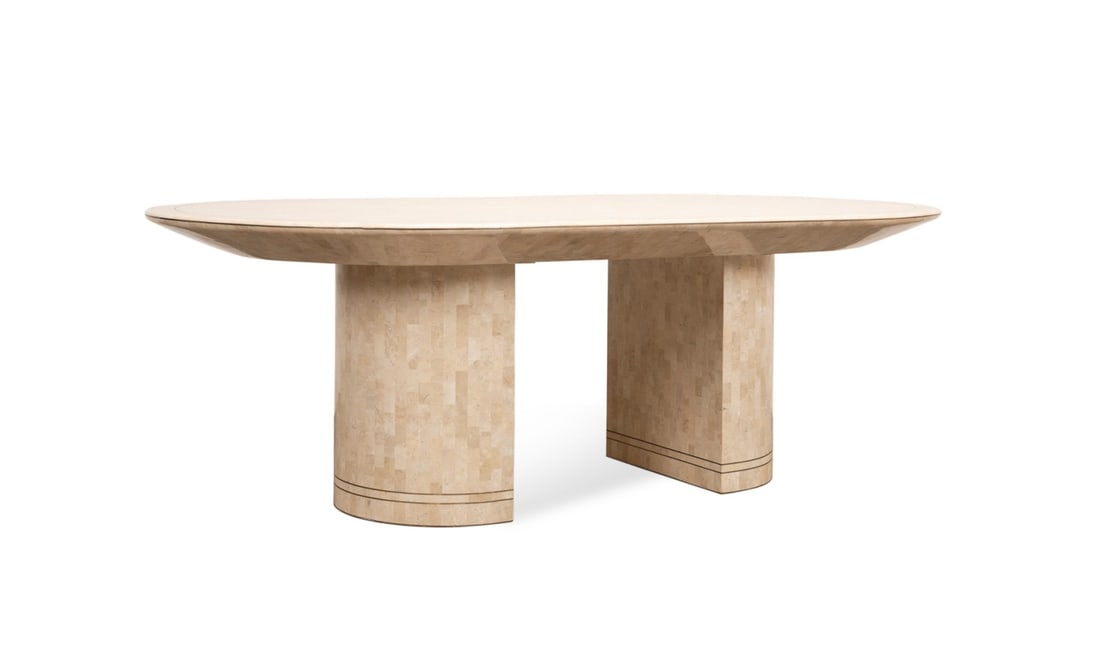 KARL SPRINGER TESSELLATED DINING TABLE, 1970-1980S (1 of 7)