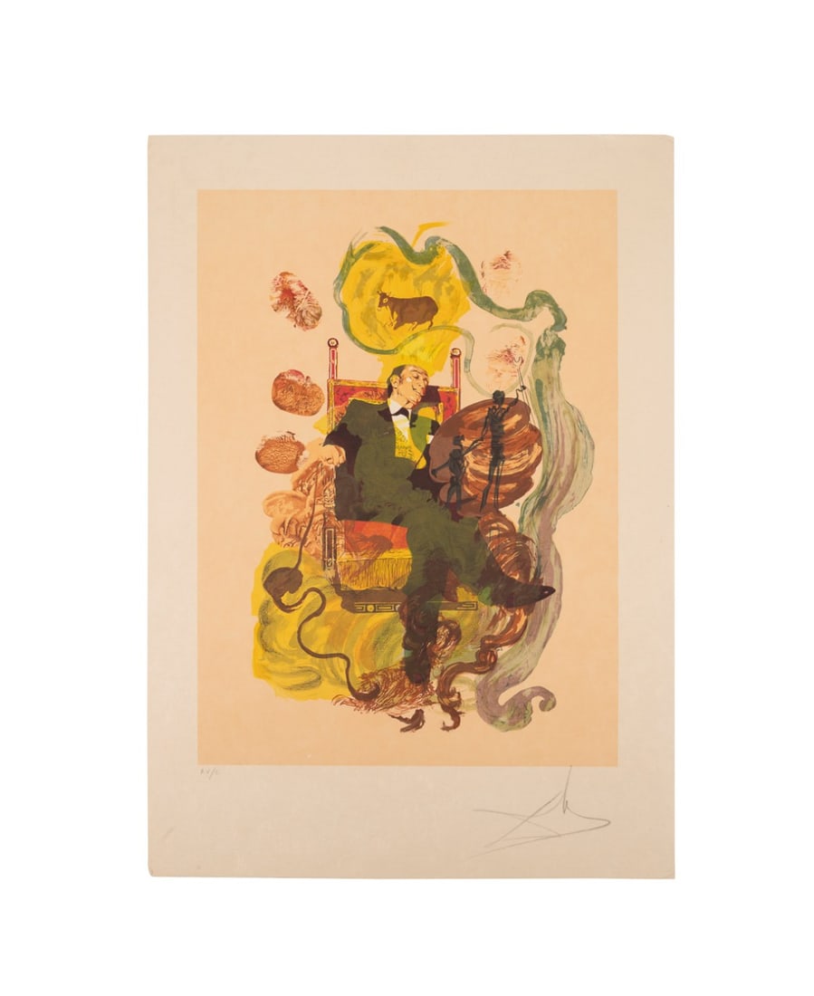 SALVADOR DALI, 'DALI DREAMS (KING OF COINS)' LITHO (1 of 7)