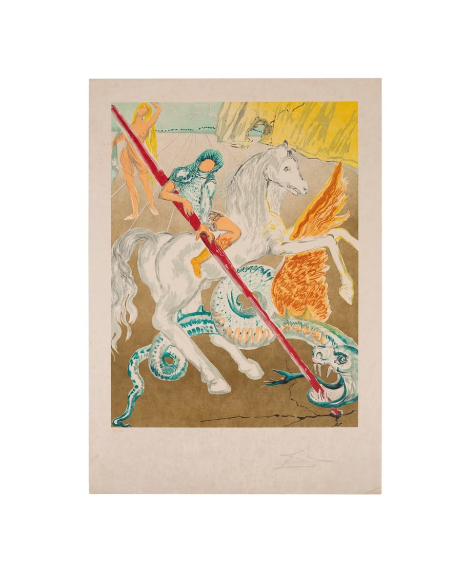 SALVADOR DALI, 'THE LANCE OF CHIVALRY 1978 LITHO (1 of 7)