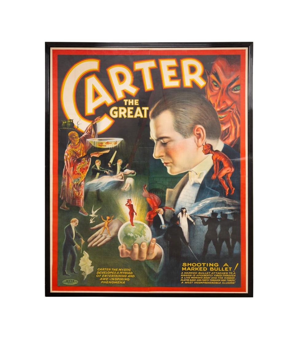 MONUMENTAL 'CARTER THE GREAT' POSTER, 1920S (1 of 5)