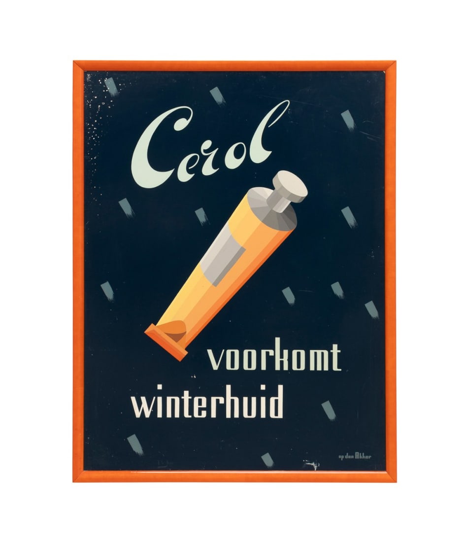 VINTAGE DUTCH ADVERTISEMENT, PAINT ON PANEL (1 of 5)