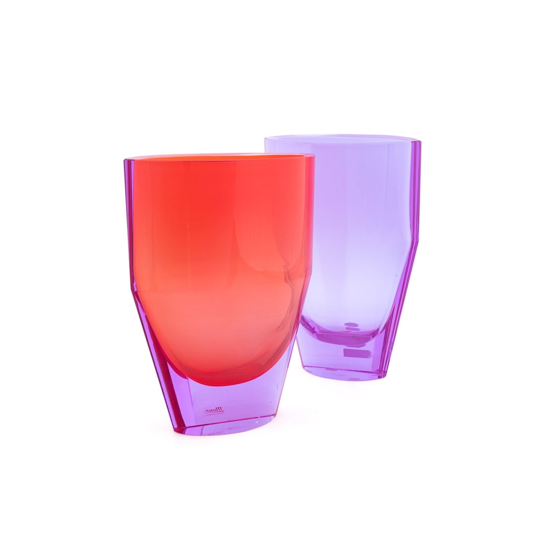 JIRI SUHAJEK FOR MOSER, TWO LARGE MODERN VASES (1 of 10)