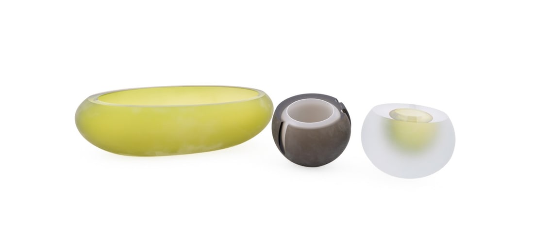 ANNA TORFS, 3 STUDIO GLASS VESSELS, 2009 & 2010 (1 of 10)