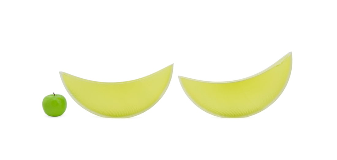 PAIR OF MODERN LIME GREEN CRESCENT-FORM VASES (1 of 7)