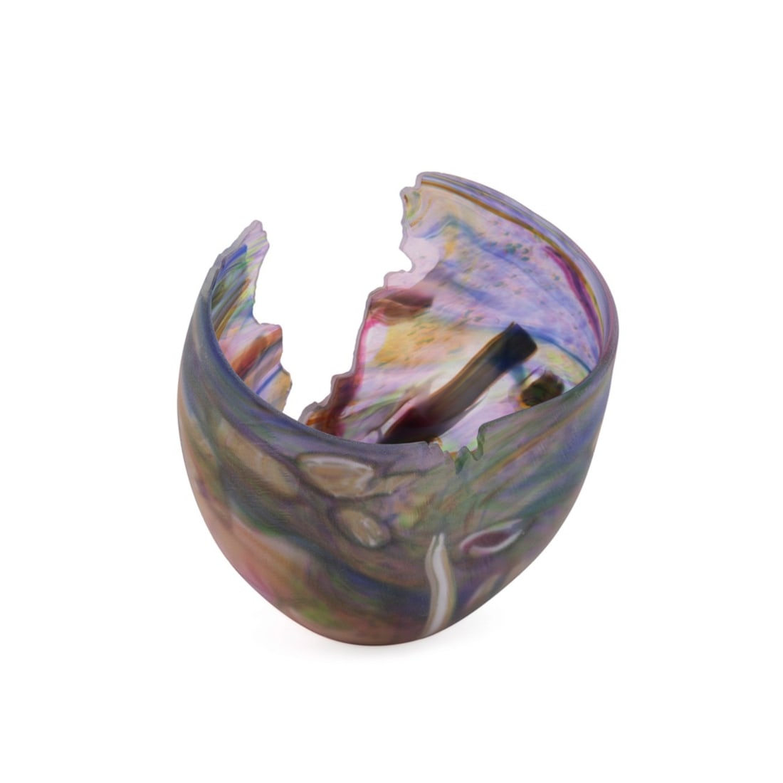 FREE-FORM STUDIO GLASS VESSEL, MANNER M. KAUFMAN (1 of 7)