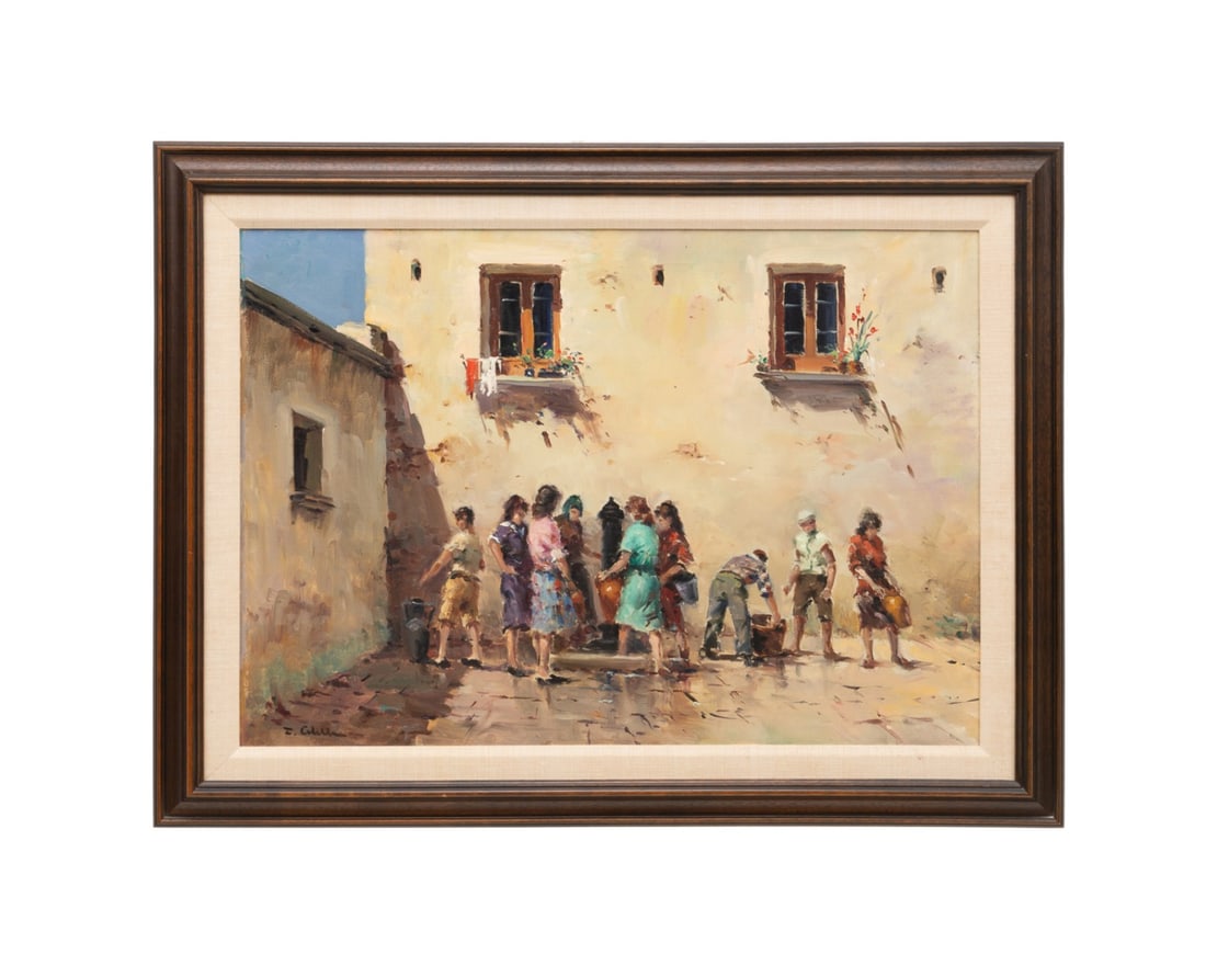 FRANCO COLELLA, 'AT THE WELL', 20TH CENTURY, O/C (1 of 6)