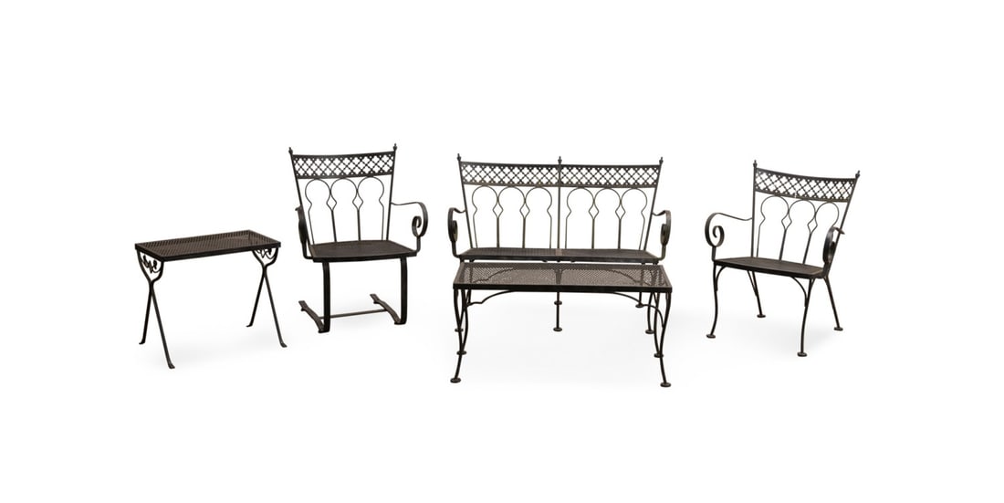 5PC SALTERINI "TAJ MAHAL" IRON PATIO FURNITURE (1 of 11)