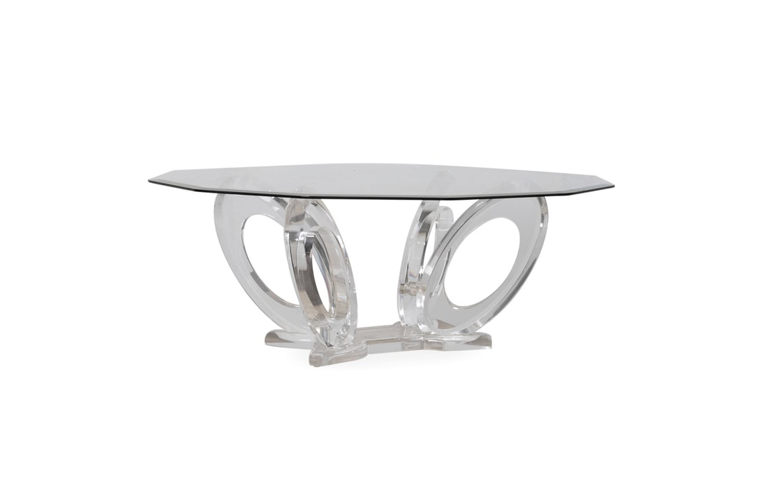 MIKHAIL LOZNIKOV, ACRYLIC GLASS TOP COCKTAIL TABLE (1 of 7)