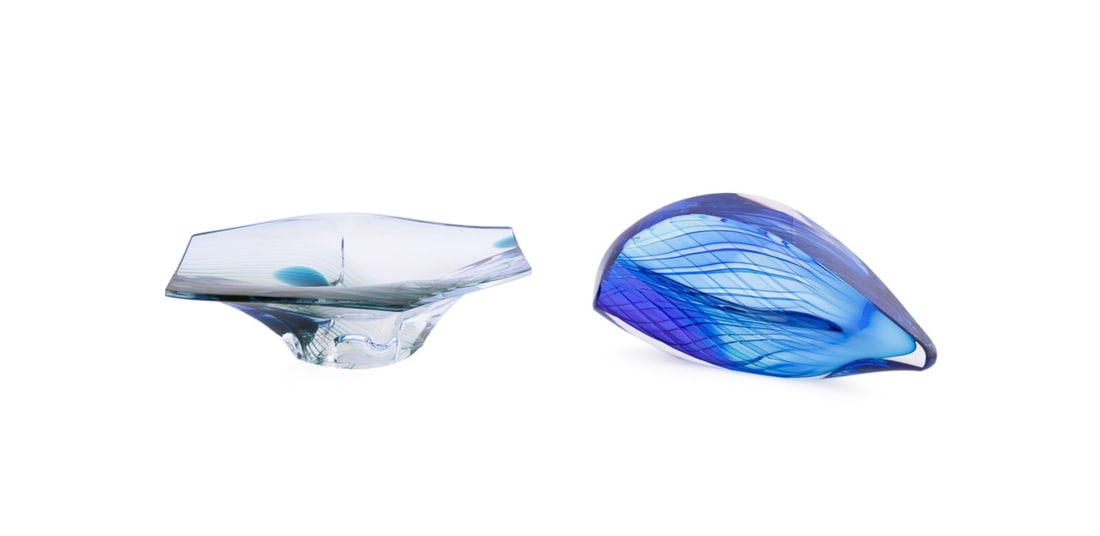GORAN WARFF FOR KOSTA BODA, GLASS BOWL & SCULPTURE (1 of 9)