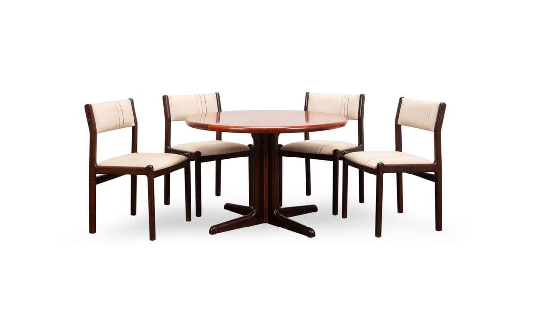 DANISH MODERN, FIVE-PIECE DINING TABLE & CHAIRS (1 of 14)