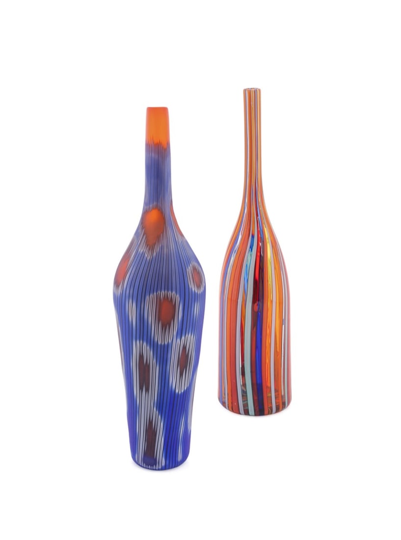 ARS CENEDESE, TWO MURANO BOTTLE-FORM VASES (1 of 10)