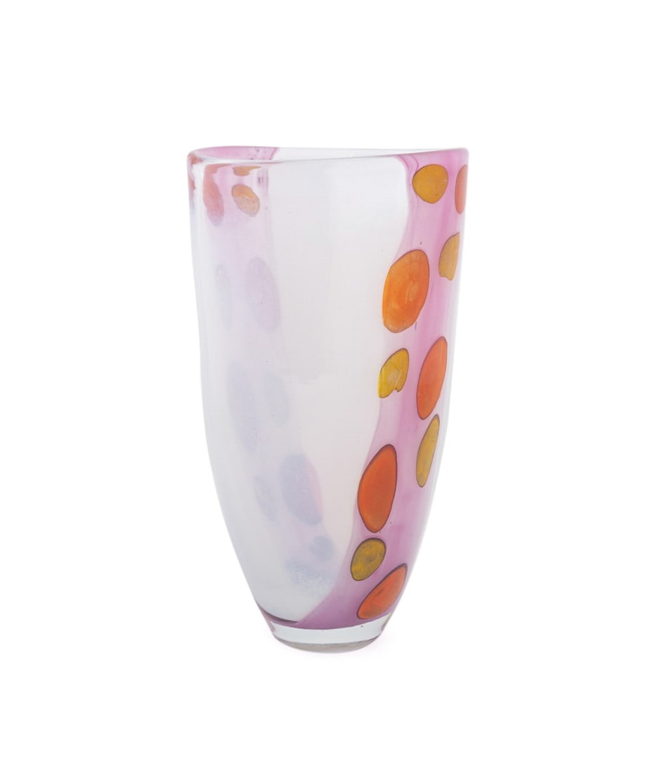 LARGE MURANO ART GLASS SEMI-OPAQUE VASE (1 of 7)